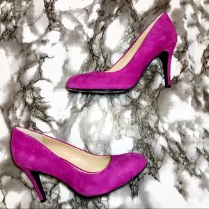 Nine West Suede Leather Pink Heels